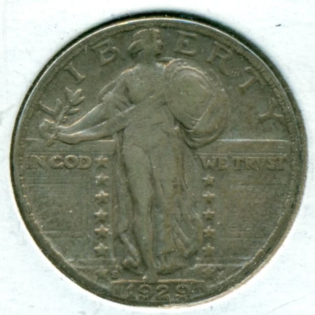 1929 S STANDING LIBERTY QUARTER   XF+  