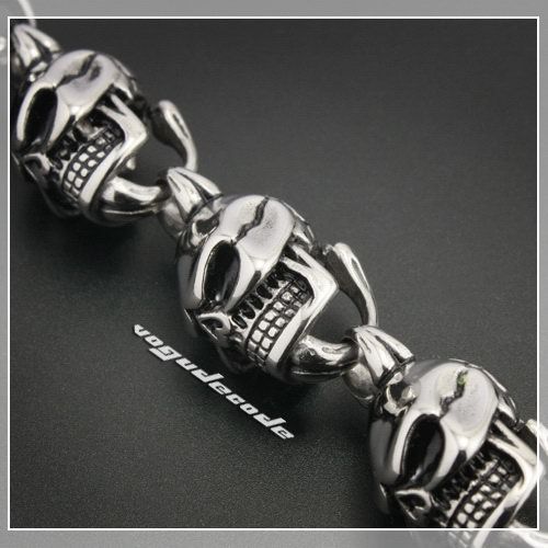 18 ~ 36 Huge & Heavy 316L Stainless Steel Skull Mens Biker Necklace 