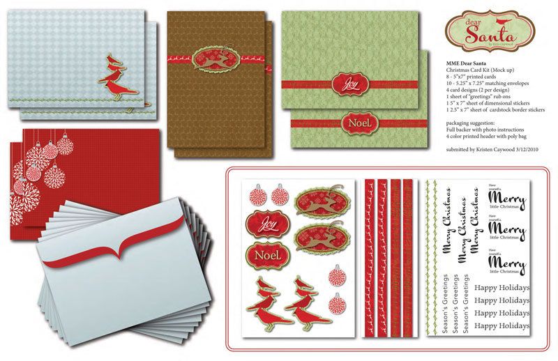 MY MINDS EYE DEAR SANTA CHRISTMAS CARD KIT  