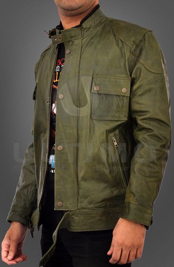 Wesley Gibson Wanted McAvoy Green Leather Indy Jacket  