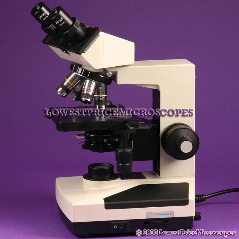 40 1600x HIGH POWER BINOCULAR COMPOUND LIGHT MICROSCOPE  