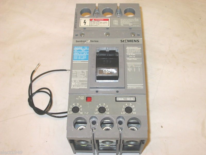 FXD63B150 SIEMENS 150A 600V SHUNT TRIP BREAKER SENTRON  