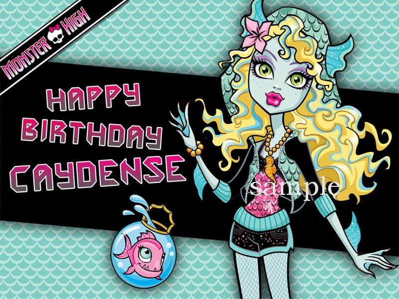 LAGOONA BLUE Edible Picture CAKE Image Icing Toppers Monster High 