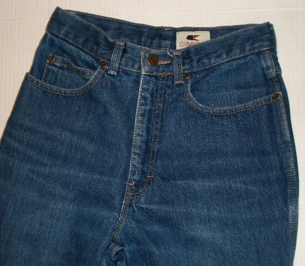 VINTAGE 1980s CALVIN KLEIN BLUE JEANS Sz 9 Jr EUC  