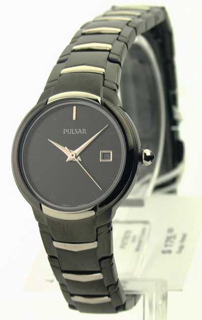 Pulsar PXT679 Womens Stainless Steel MOP Date Watch 037738134677 