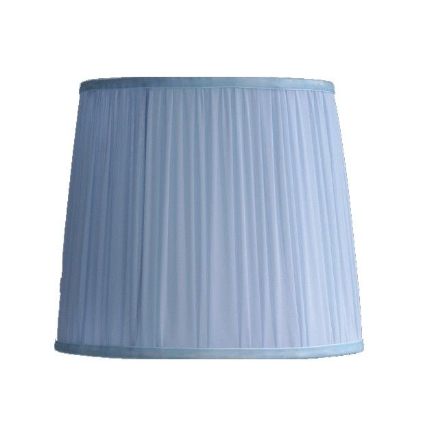 NEW 10.5 in. Wide Barrel Lamp Shade, Duck Egg Blue, Organza Fabric 