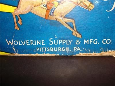 VINTAGE WOLVERINE SUPPLY & MFG. CO. NO. 40 GEE WIZ   THE RACING GAME 