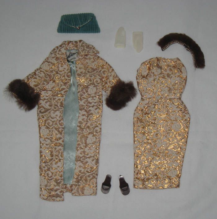 1959 MATTEL BARBIE EVENING SPLENDOUR OUTFIT NEAR COMPLETE #961 (B 