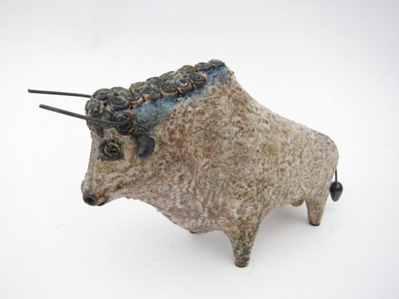 1960s Vintage Ruth Rippon Ceramic Bull Eames  