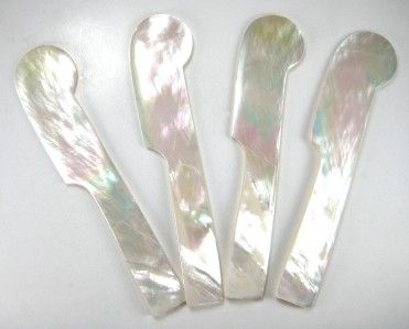 Genuine Mother of Pearl Butter Jam Knife Spreader, 4 PC  