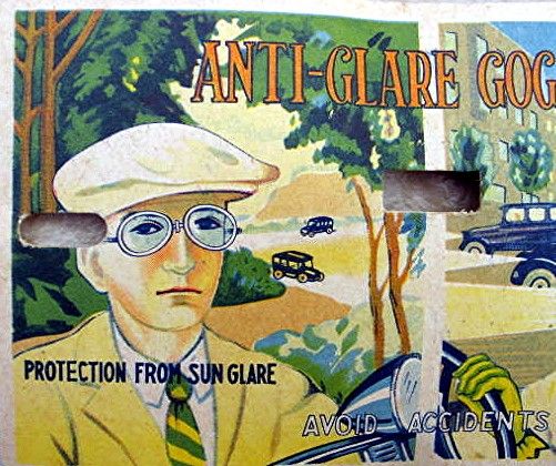 Vintage Anti Glare Goggles, Sun Glasses MOC; Japan  