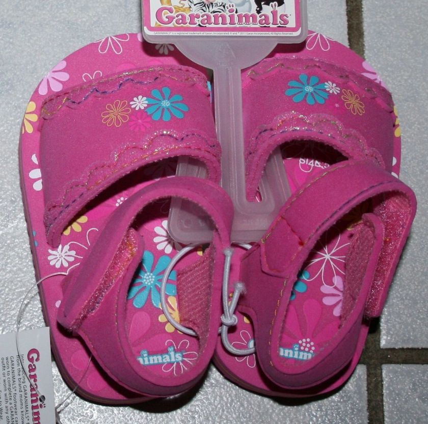 NWT Girls GARANIMALS Pink Flowered Sandals ~Infant Sizes~  