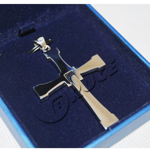 Dominic Toretto 925 Fast and Furious Silver Cross Pendant With Box 