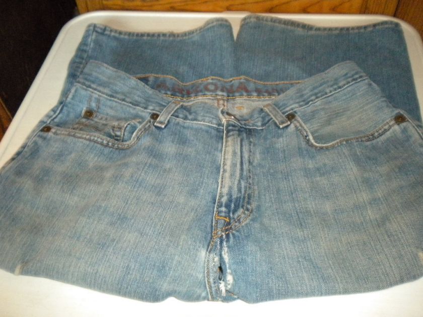 ARIZONA MENS DISTRESSED BOOT CUT JEANS SIZE 33 30 EUC  