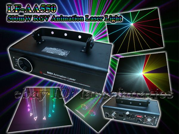 DJ Party 500mW RGV Animation Cartoon Effect DMX512 ILDA Laser Light 