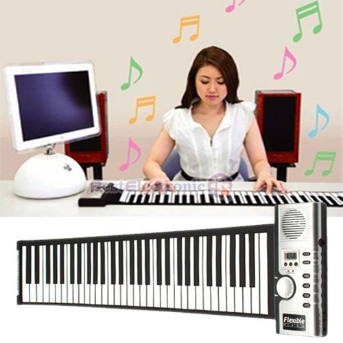 61 Keys Flexible Roll Up Soft Electronic Keyboard Piano  