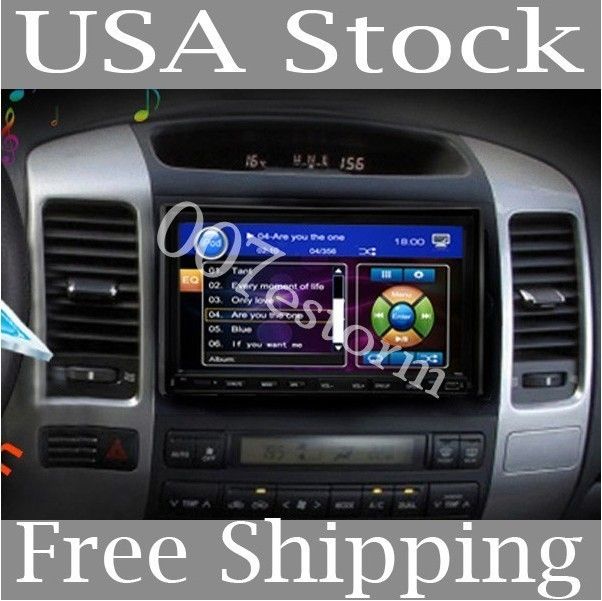 Auto Car 7 Double Din In Dash DVD Player Bluetooth Ipod USB SD FM AM 