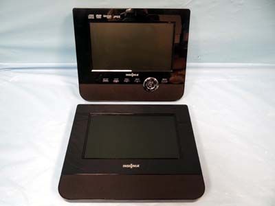 movies on the go with this portable DVD player that features a 7 dual 