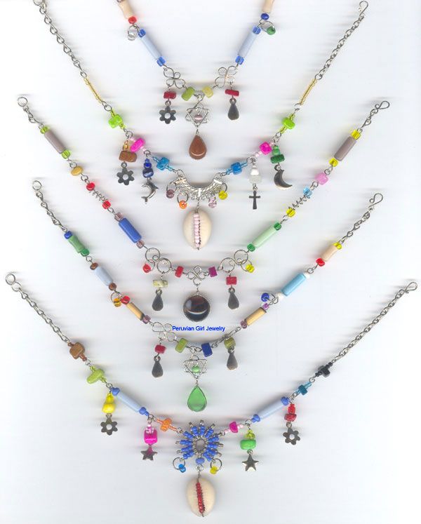 64 NECKLACES EARRINGS BRACELETS ANKLETS PERU JEWELRY  