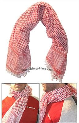 Shemagh Scarf Classic Arab Scarf Red White Keffiyeh  