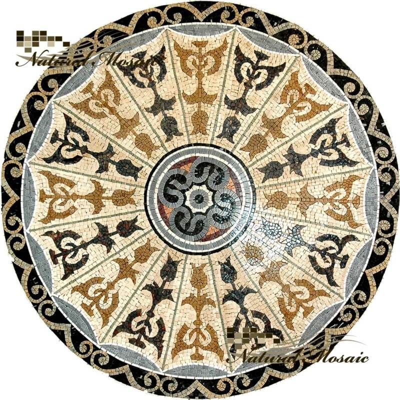 48 MARBLE MOSAIC STONE MEDALLION ART TILE TABLE TOP  