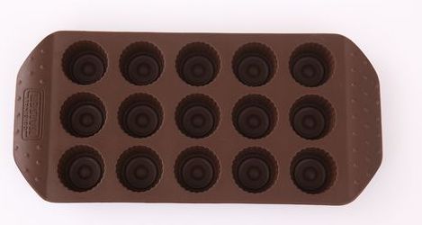 Kaiser Bakeware Silicone Candy Mold, Fluted Round 725108618345  