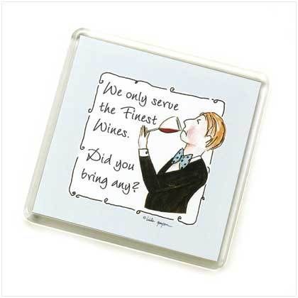 Only Finest Wine Served Bistro Cartoon Fridge Magnet  