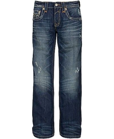 ROCK REVIVAL Roger Flap Pkt Bootcut Jeans sz 34 x 34  