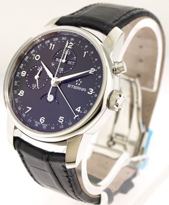 Eterna Soleure Chronograph Complete Calendar Moon NEW  