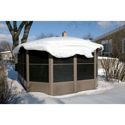 Four Seasons 12 x 12 Patio Solarium Canopy Sand Smoke  