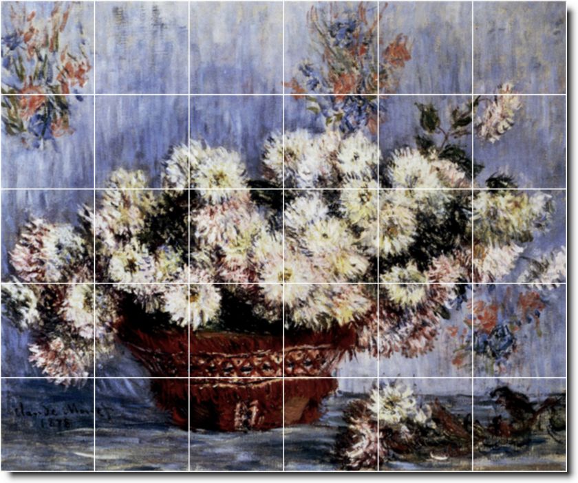 Top 20 Famous Flowers Painting #2 Ceramic Tile Murals  