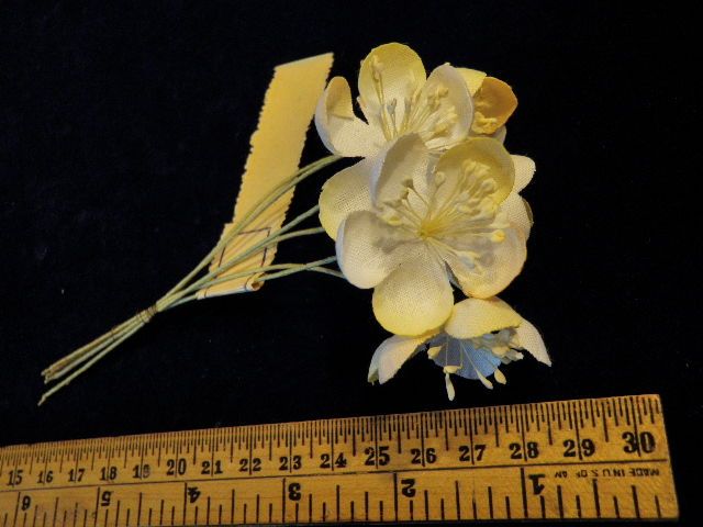 Vintage Millinery Flower 1 1/2 Cherry Blossom Lot of 6 for Hat Ivory 