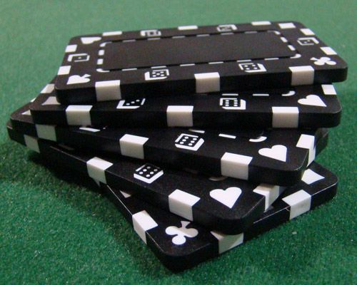 75 Mixed Rectangular Poker Chips European Style 32 gram  