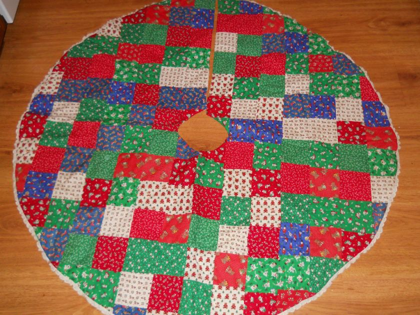 Handcrafted Patchwork Christmas Tree Skirt 58  