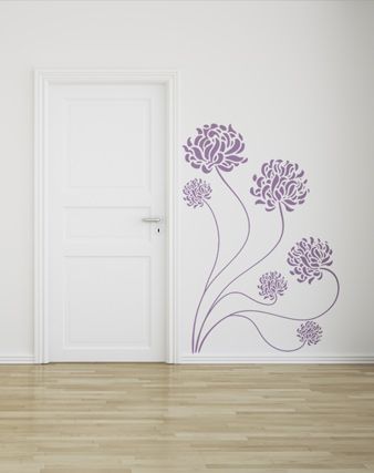 CHRYSANTHEMUM FLOWER  MUMS VINYL WALL DECAL STICKER ART  