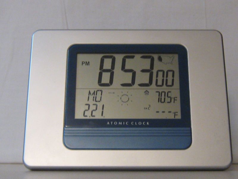 Atomic Clock Digital W/ Calendar, Temp, Alarm w/ Snooze  