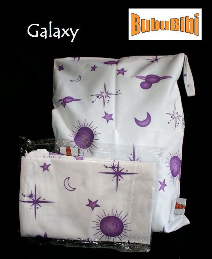 Big PUL Reusable Cloth Diapers/Swim Wet Bags Galaxy New  