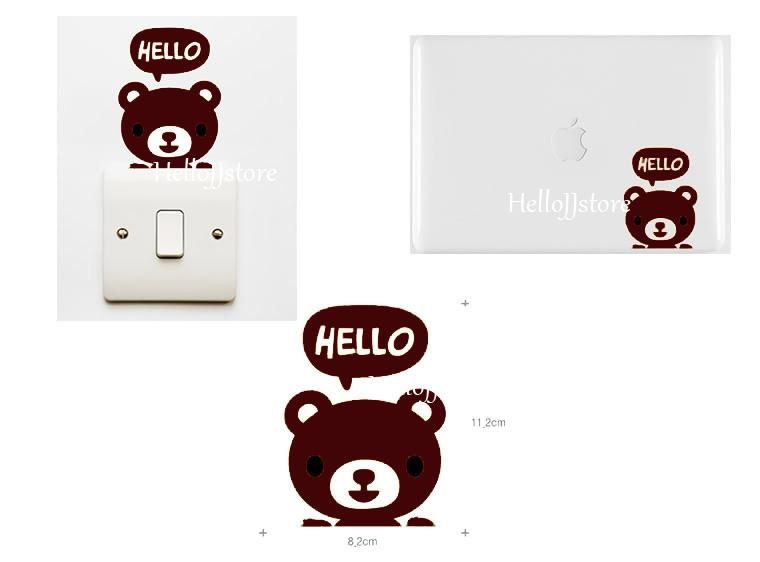 Cute Light Switch Wall Art Netbook Vinyl Sticker Decor  