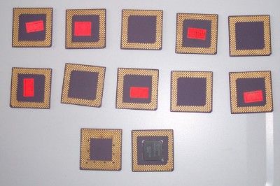   of 52 CPU gold pinned 486/Intel/AMD CPUs for Gold Scrap; $99  