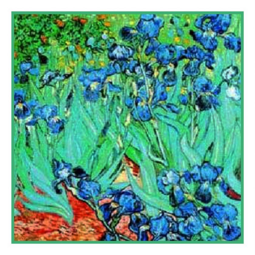   Vincent Van Goghs Irises Flowers Counted Cross Stitch Chart  