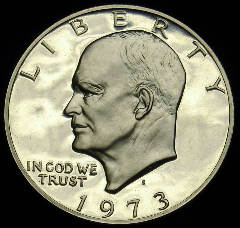 1973 S EISENHOWER DOLLAR PROOF CLAD FREE S&H H685  