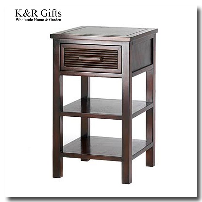 SIDE TABLES Brown Stained SANTA ROSA End Table Night Stand NEW  