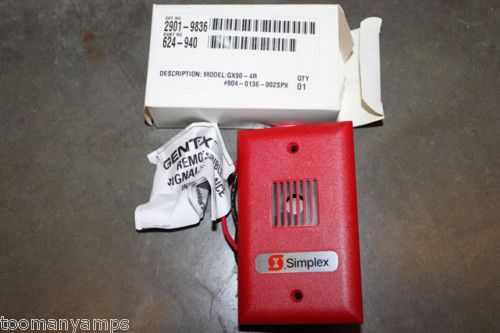 SIMPLEX 2901 9836 RED FIRE ALARM AUDIBLE MINI HORN NIB  