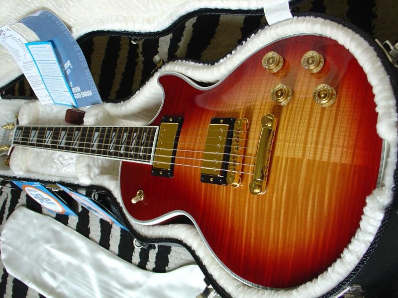   LIMITED RUN GIBSON LES PAUL SUPREME CHERRY SUNBURST AAAA TOP  