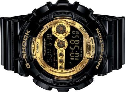 NEW CASIO G SHOCK HYPER BLACK/GOLD WATCH GD100GB 1  