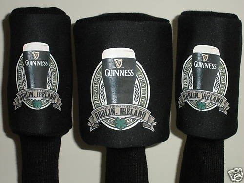 GUINNESS beer Ireland GOLF CLUB Driver HEADCOVERS (3)  