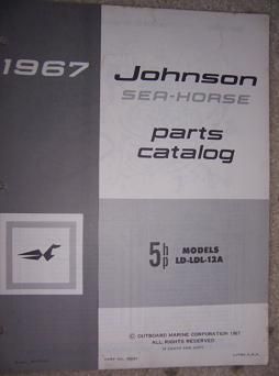 1967 Johnson Sea Horse Outboard Parts Catalog 5 HP r  