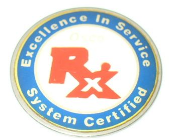 OSCO PHARMACY RX LAPEL PIN~SYSTEM CERTIFIED  