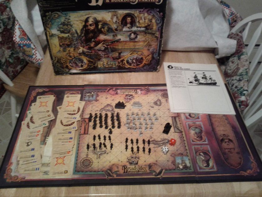 Broadsides and Boarding Parties Milton Bradley Rare Pirate RPG Game L 