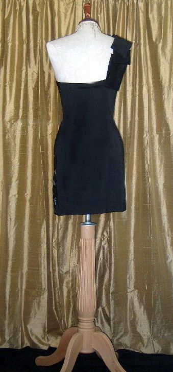 NWT Jessica McClintock 53921 Black Taffeta Dress 4  